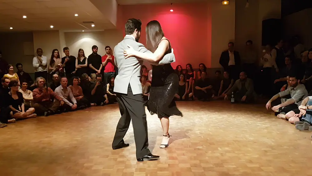 Video thumbnail for Haris Mihail & Natasha Lewinger _ Démo 1/4  ❤ @ Milonga El Garron Burn the dancefloor  _  Paris