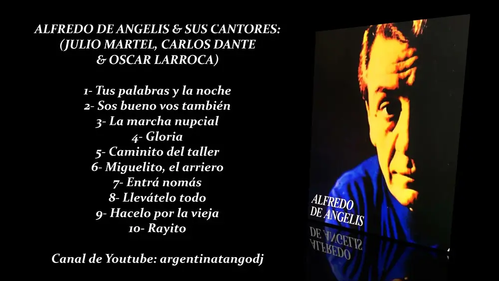 Video thumbnail for ALFREDO DE ANGELIS & SUS CANTORES: SUS TANGOS CON JULIO MARTEL, CARLOS DANTE & ALFREDO LARROCA
