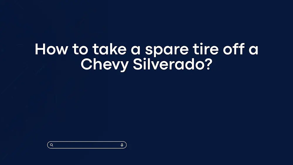 Video thumbnail of How to take a spare tire off a Chevy Silverado?