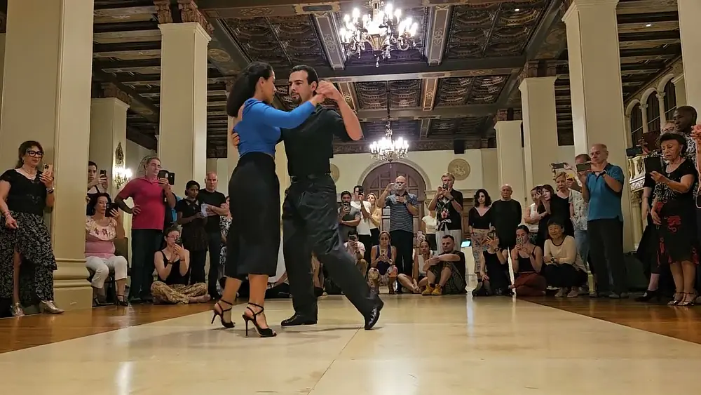 Video thumbnail for Back sacada with Simone Fachini & Gioia Abballe at 2024 Gavito Tango Festival.