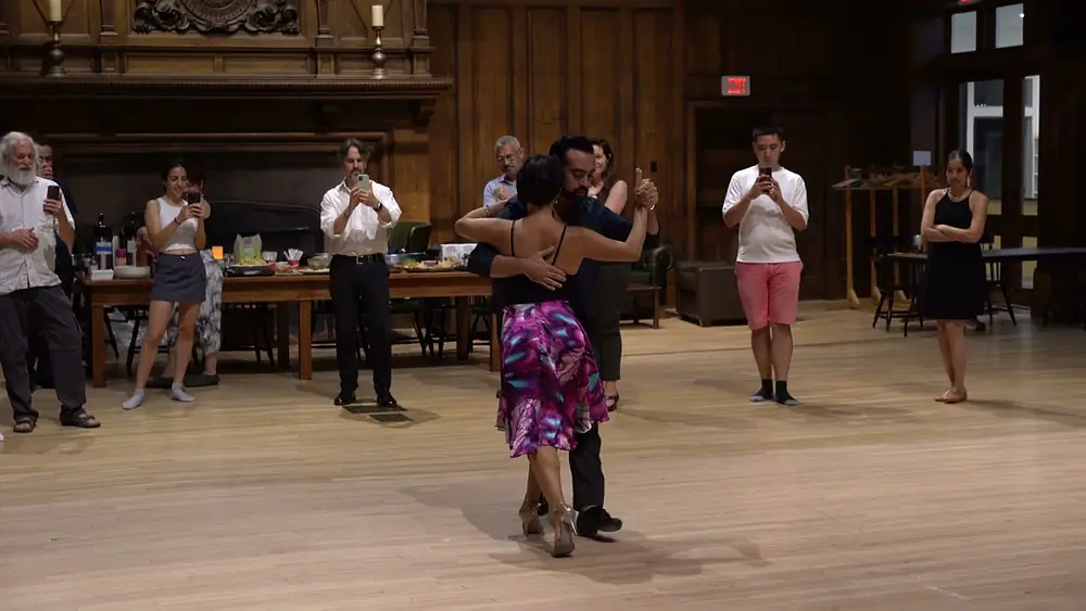 Video thumbnail for Dartmouth Tango Class on "4 Exits from Side Parada" with Adriana Salgado & Leonardo Sardella