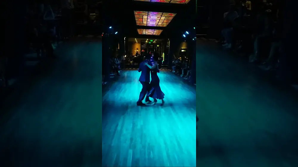 Video thumbnail for Tango baile Angela Melendez y David Mateu y Duo Rana,. milonga Parakultural. Marabu