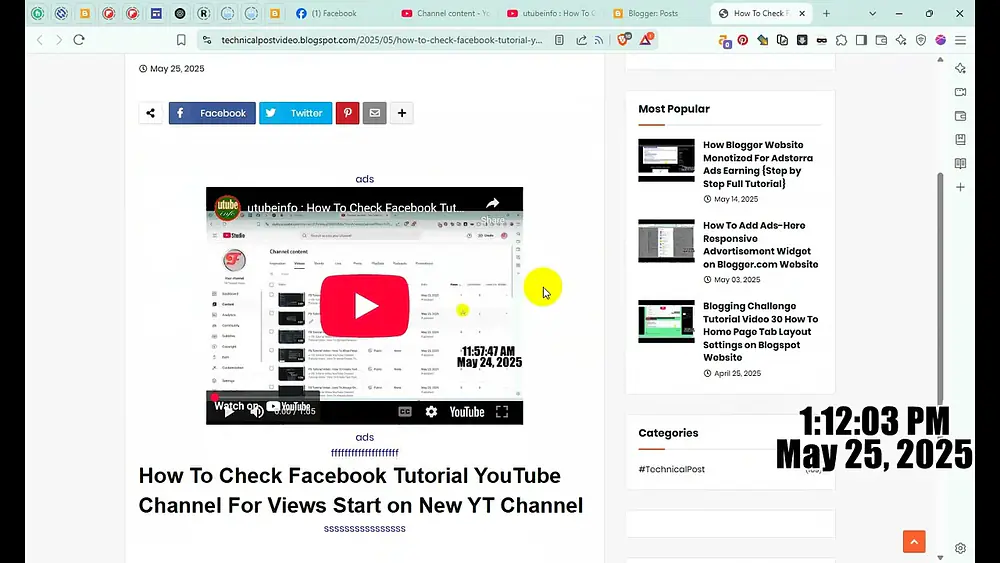 Video thumbnail of Blogspot Tubes : Tricks 04 How To YouTube Embed Post Share and Post To Blogger.com Website
