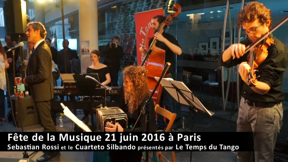Video thumbnail for Que falta me hacés - Sebastian Rossi et le Cuarteto Silbando - Fête de la Musique 2016