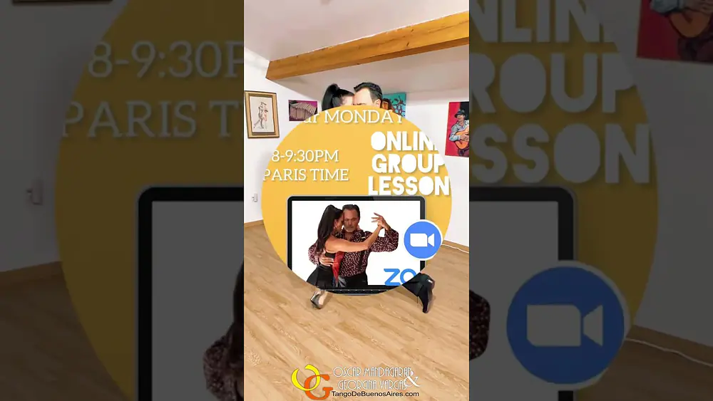 Video thumbnail for #milonga Musicality Demo 3 Step taught ONLINE LESSON  26/12/2022 Georgina&Oscar Mandagaran #tango