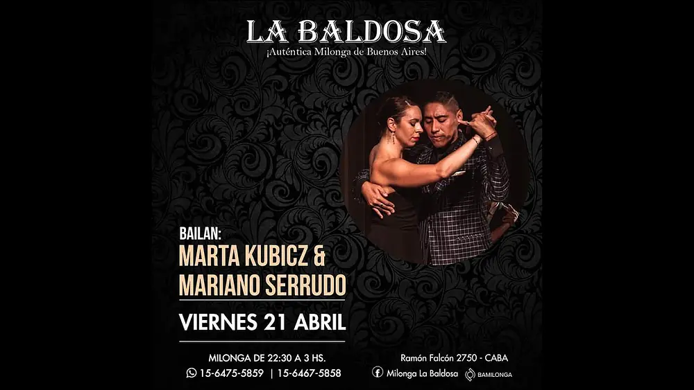 Video thumbnail for Marta Kubicz & Mariano Serrudo argentine tango performance La Baldosa, Buenos Aires (1/2)