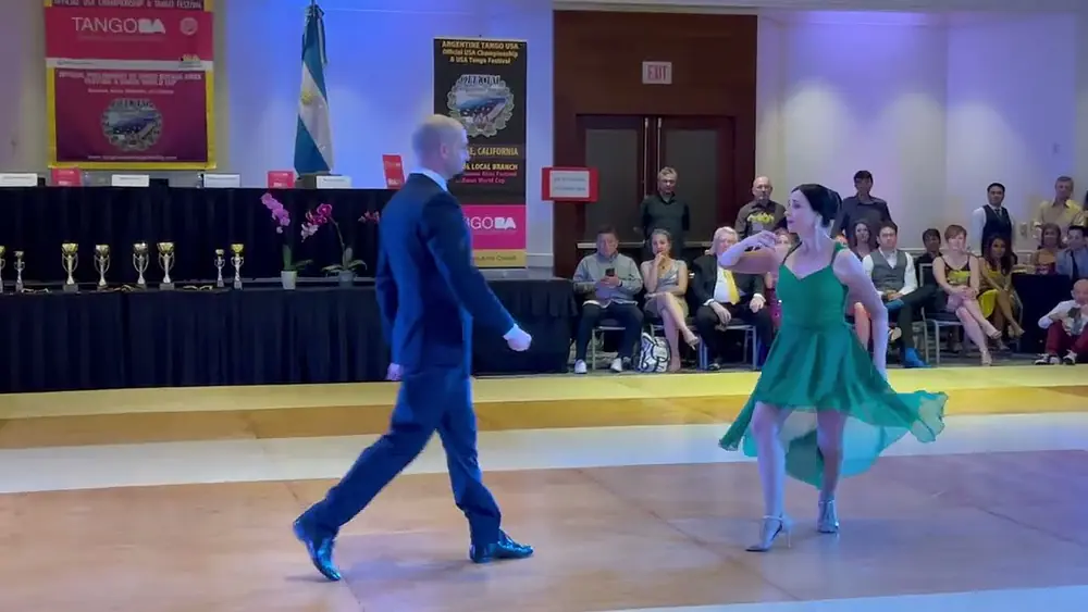Video thumbnail for Maestros performance by Guillermina Quiroga & Mariano Logiudice at ATUSA - Argentine Tango USA -2023