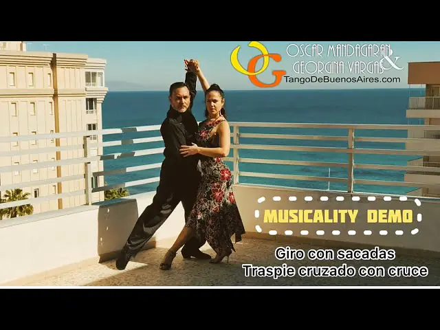 Video thumbnail for Musicality #Vals #Tango Giro con Sacada Traspie cruzado con Cruce Georgina Vargas & Oscar Mandagaran