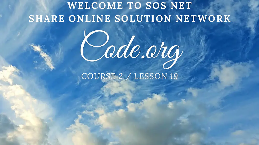 Video thumbnail of sOs Net - Code.org - Course 2 Lesson 19 - Unknown Brain Say Goodbye (ft. Marvin Divine)