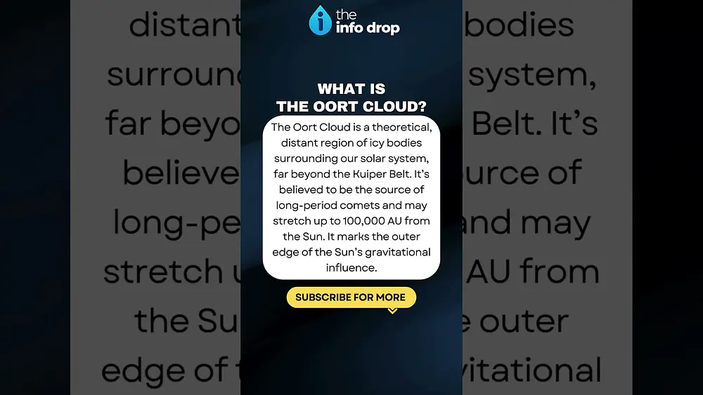 Video thumbnail of What is the Oort Cloud? #OortCloud #theinfodrop