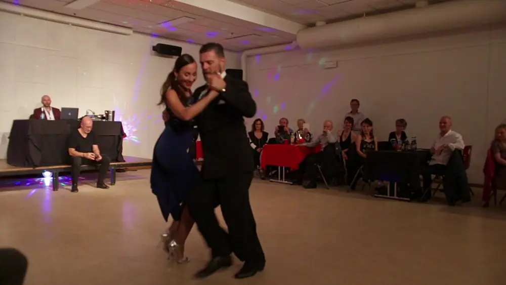 Video thumbnail for Show of Diego Riemer (El Pajaro) and Nathalia Cristobal, Milonga Roja, Geneva 24.03.18. Milonga