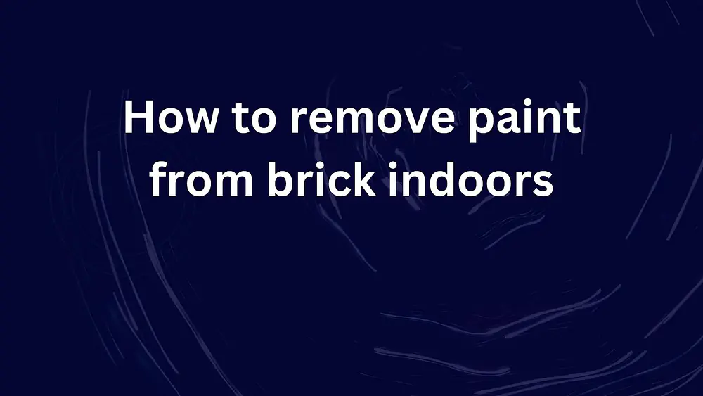 Video thumbnail of How to remove paint from brick indoors