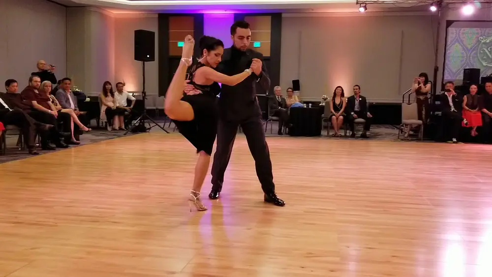 Video thumbnail for Performance by Clarisa Aragon & Jonathan Saavedra at Nora's tango week on July 1, 2018