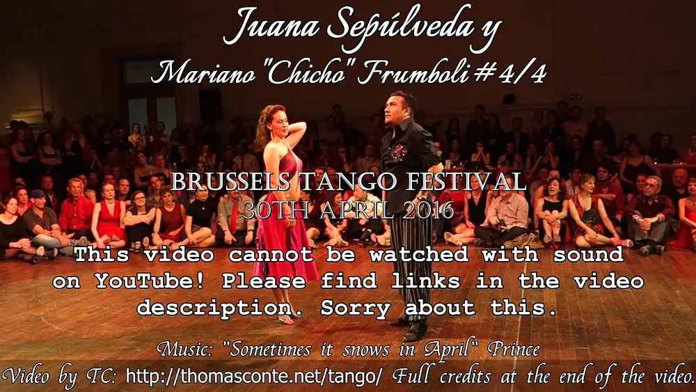 Video thumbnail for Tango: Mariano "Chicho" Frúmboli y Juana Sepúlveda, 30/04/2016, Brussels Tango Festival #4/4