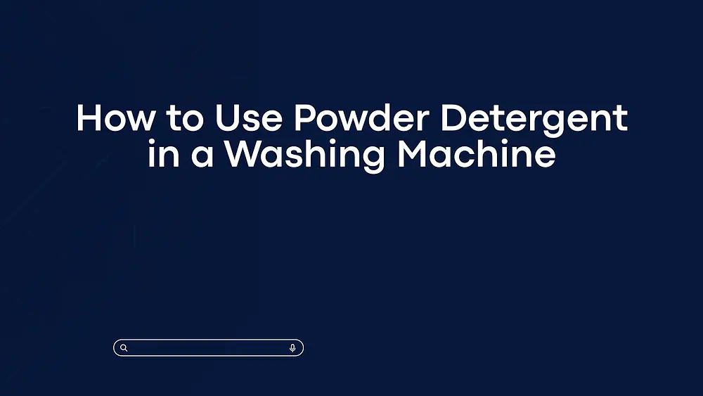 Video thumbnail of How to Use Powder Detergent in a Washing Machine