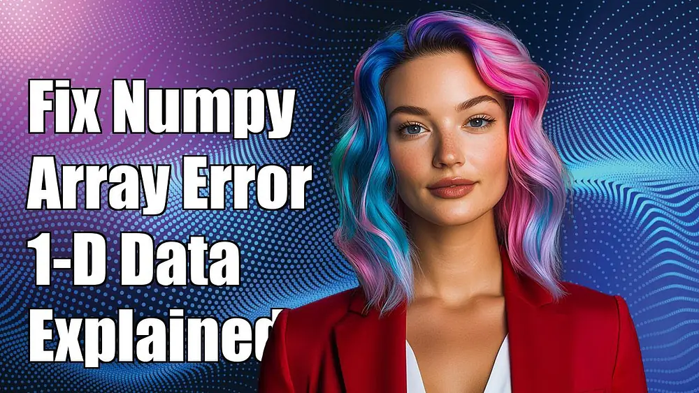 Video thumbnail of Fixing Numpy Array Error: Data Must Be 1-Dimensional Explained