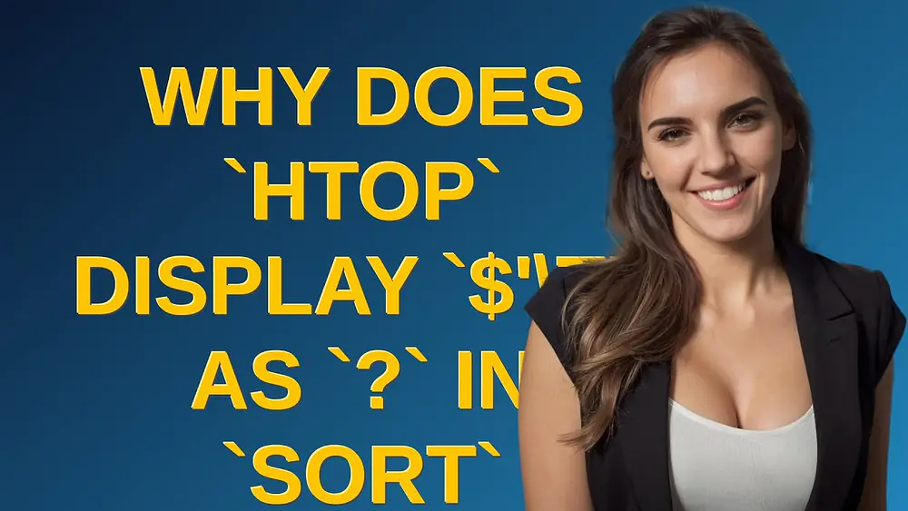 Video thumbnail of Unix: Why does htop display $'t' as ? in sort command?