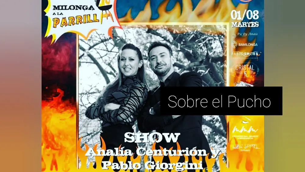 Video thumbnail for 🖤SOBRE EL PUCHO #darienzo Pablo Giorgini y Analía Centurión Milonga A la Parrilla  Show improvisado