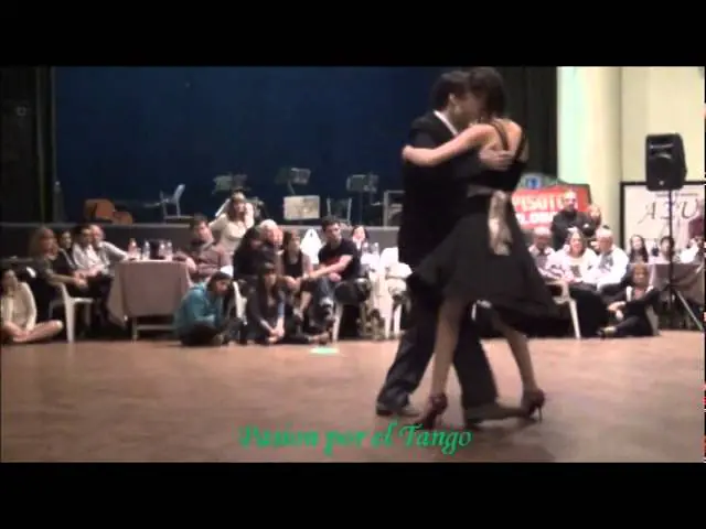 Video thumbnail for LUCILA BARDACH Y MARCELO LAVERGATA bailando el tango MALA SUERTE en la milonga EL NUEVO PISOTON