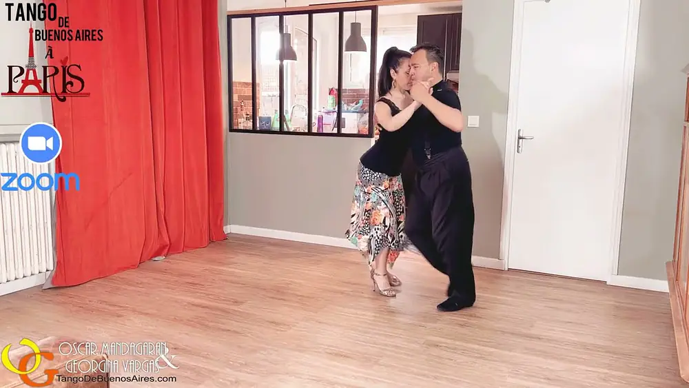 Video thumbnail for #milonga Step combination turning Online Lesson 14/8/2023 Georgina Vargas Oscar Mandagaran #tango