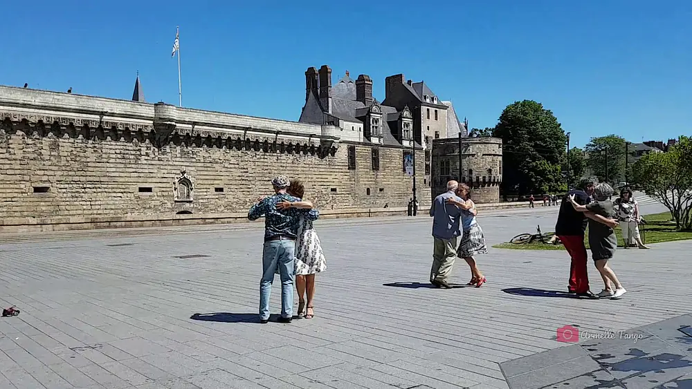 Video thumbnail for Tango - Flash Mob @ Nantes - Au miroir d'eau & Château Anne De Bretagne
 DJ Christèle Marin