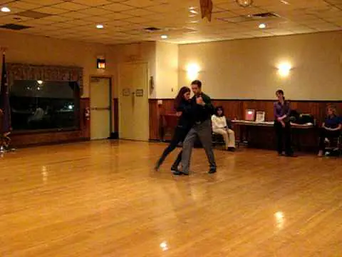 Video thumbnail for Excerpt from Argentine tango lesson taught by Michael Nadtochi and Angeles Chanaha