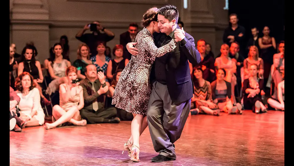 Video thumbnail for Tango: Juana Sepúlveda y Carlitos Espinoza, 01/05/2016, Brussels Tango Festival, Mixed couple 3/4
