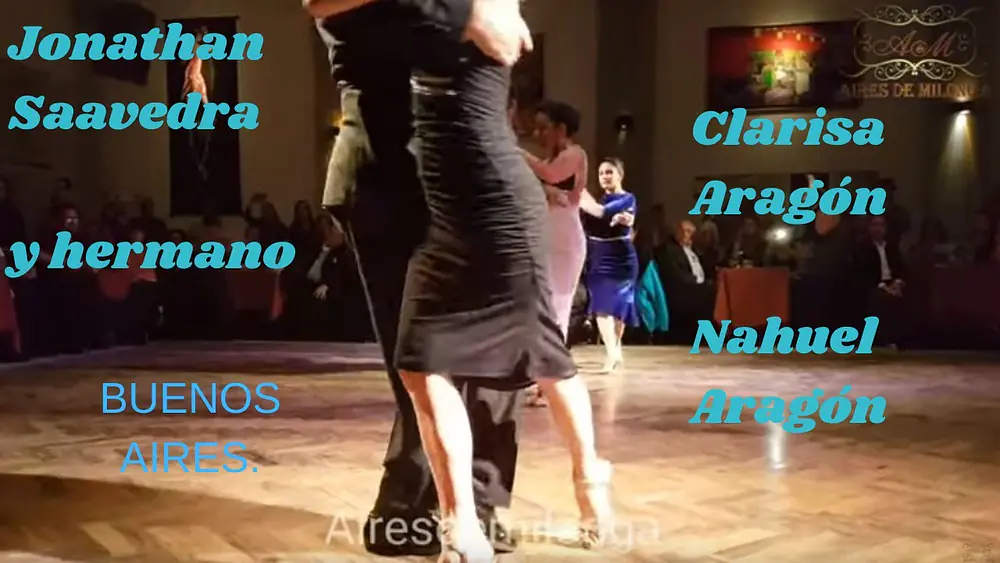 Video thumbnail for Julio y Jonathan Saavedra, Nahuel y Clarisa Aragón. Tango show en Salón Canning