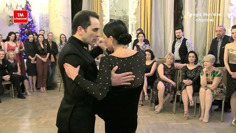 Video thumbnail for Tango “Quedémonos Aquí”. Geraldin Rojas with Ezequiel Paludi on nightly milonga in Moscow. Танго.