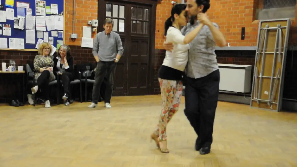 Video thumbnail for Maral Kojayan & Mariano Laplume after class demonstration at Reading Tango Club