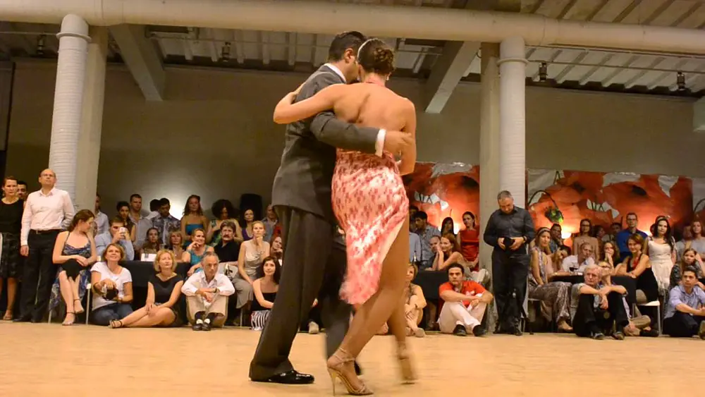 Video thumbnail for Milonguero nights-2014, Diego "El Pajaro" Riemer and Natalia Cristobal Rivé, "Cantinera"