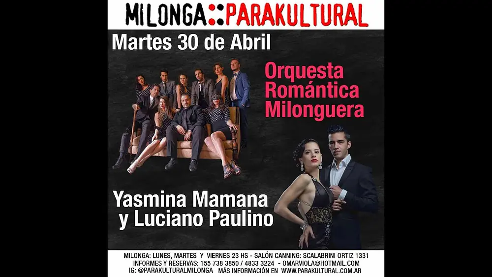 Video thumbnail for Yasmina Mamana y Luciano Paulino - Bombomcito - Orquesta Romantica Milonguera.