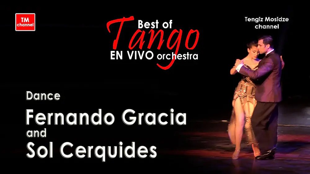 Video thumbnail for “Cafe Dominguez”. Fernando Gracia y Sol Sercides bailan con la orquesta "TANGO EN VIVO". Танго.
