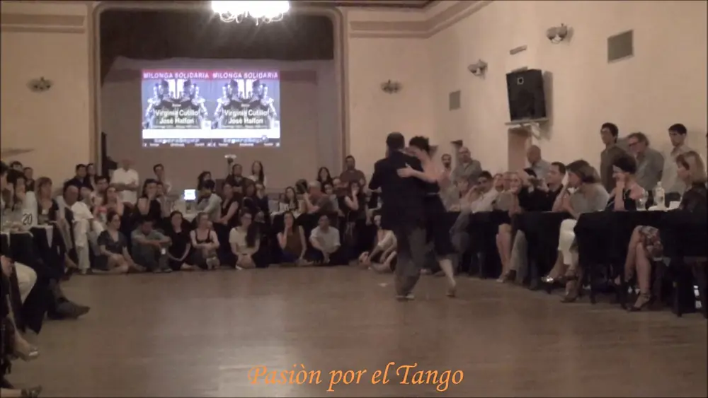 Video thumbnail for VIRGINIA CUTILLO y JOSE HALFON Bailando el Tango UNA VEZ en La Milonga SOLIDARIA