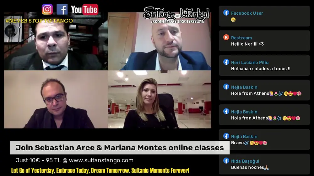Video thumbnail for Sultanic live stream (interview) with Sebastian Arce & Mariana Montes  #sultantango