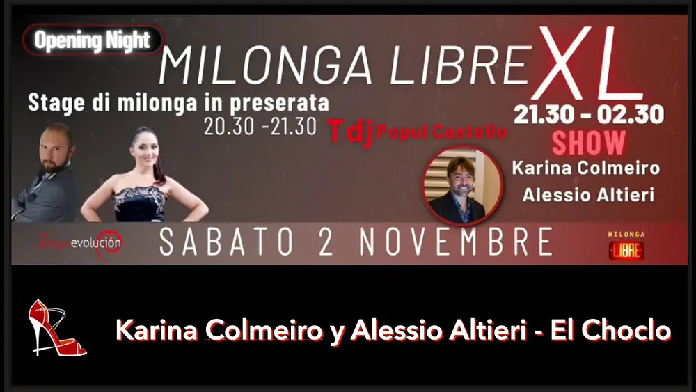 Video thumbnail for Karina Colmeiro y Alessio Altieri 1/3 - El Choclo (Homenaje a Olga Besio) ~ Milonga Libre 2.0