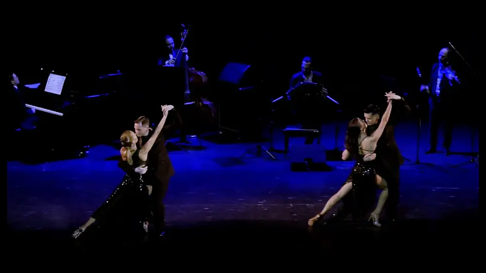 Video thumbnail for "TANGUERA" Solo Tango orq., Irina  Samoilova & Artem  Luchin, Eugenia Samoilova & Luis Squicciarini