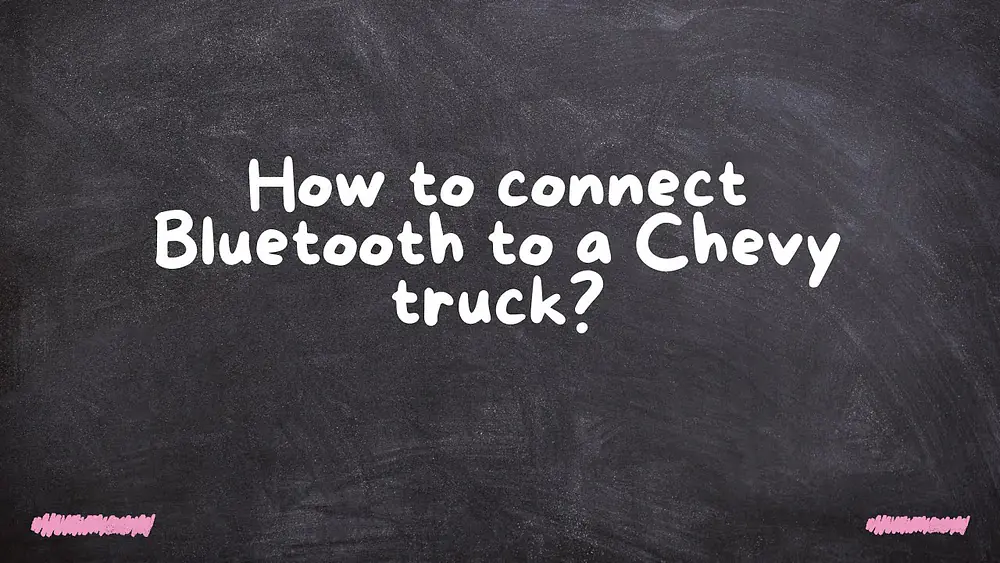 Video thumbnail of How to connect Bluetooth to a Chevy truck?
