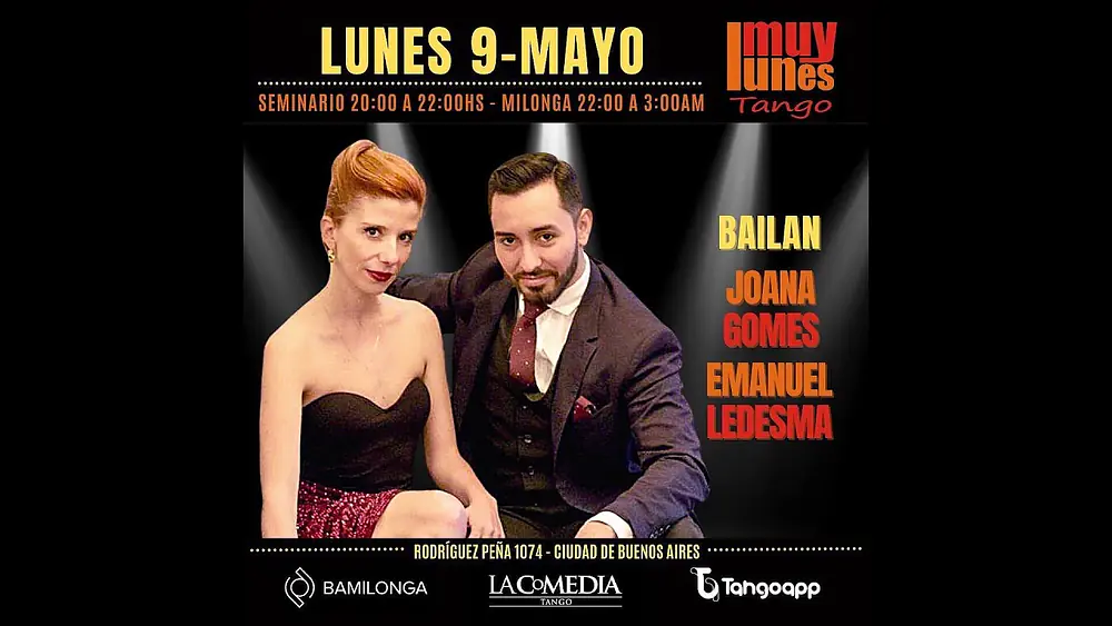 Video thumbnail for Pasional - Joana Gomes & Emanuel Ledesma en Muy Lunes Tango / Milonga Muy Lunes