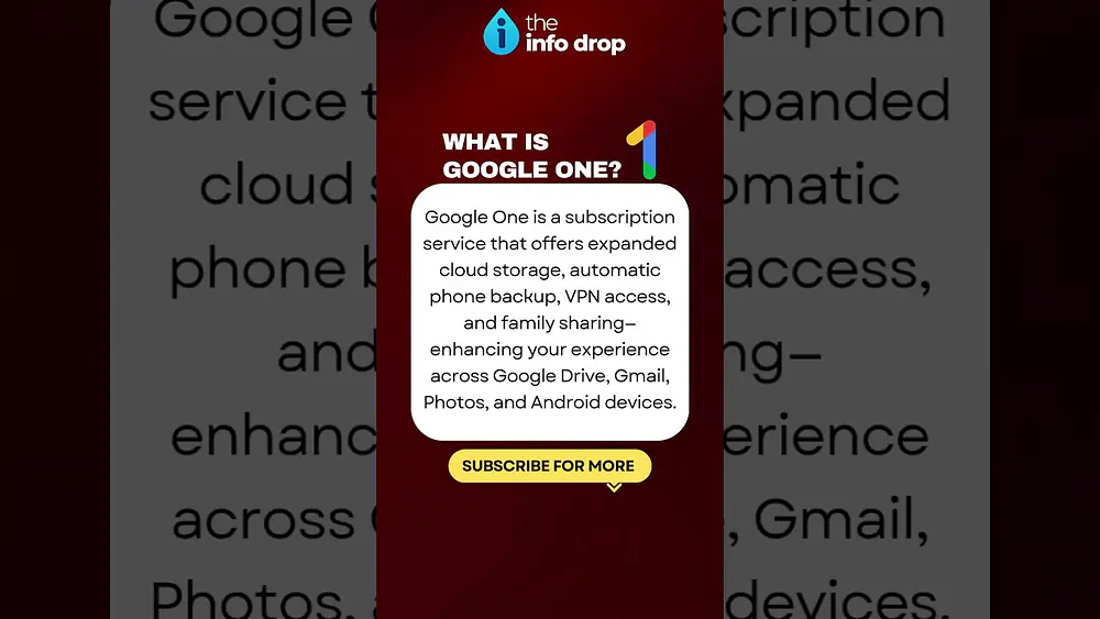 Video thumbnail of What Is Google One? #GoogleOne