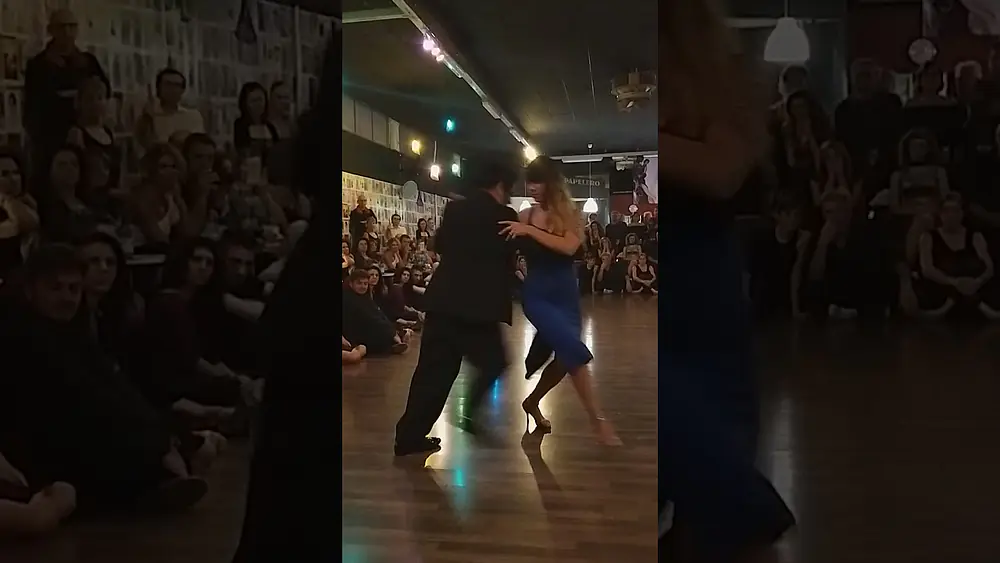 Video thumbnail for Carlos Espinoza y Majo Martirena Italy Mantova 2019 Turn Up www.reginatangoshoes.com
