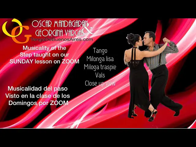 Video thumbnail for #Musicality Tango Milonga Vals Traspie circular corrida GIRO Milonguero Georgina & Oscar Mandagaran