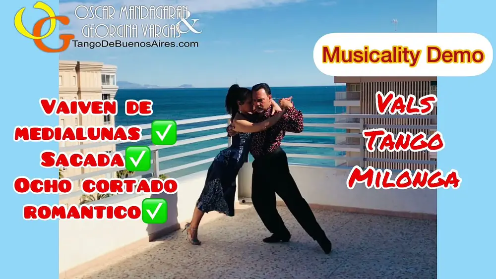 Video thumbnail for Musicality #Vals #Tango #Milonga Medialuna Sacada Ocho cortado romántico Georgina & Oscar Mandagaran