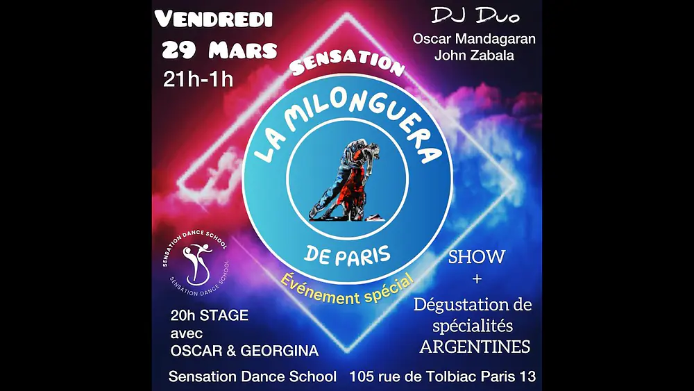 Video thumbnail for Sensation “LA MILONGUERA” special milonga in Paris 29/04/3024 Georgina Vargas & Oscar Mandagaran