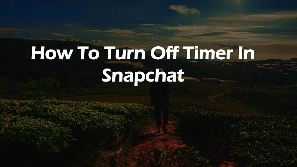 Video thumbnail of How To Turn Off Timer In Snapchat