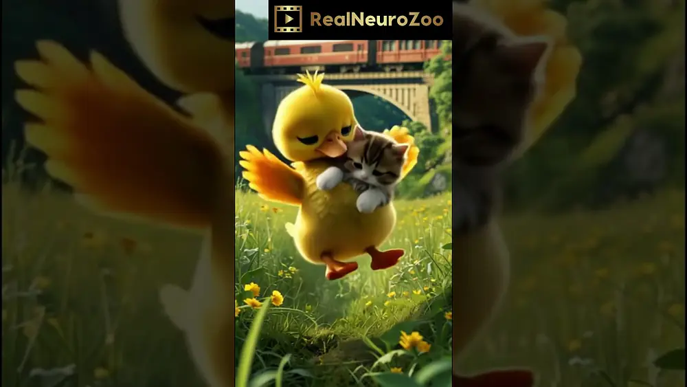 Video thumbnail of Tiny Hero Saves the Day! 🐥💛 #CuteAnimals #HeroChick #ViralShorts"