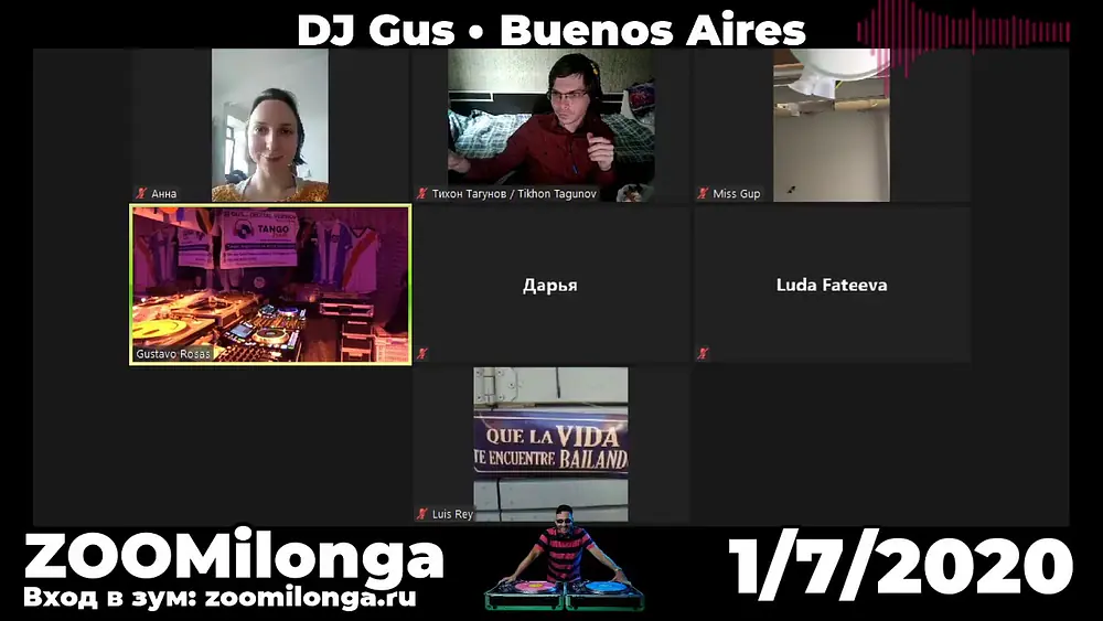 Video thumbnail for ZOOMILONGA DJ Gustavo Rosas aka DJ Gus 01/07/2020