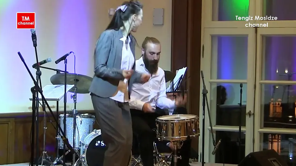 Video thumbnail for At the concert of "BO Jazz Band". Igor and Polina Jampolskie. Tap dance with the drum.