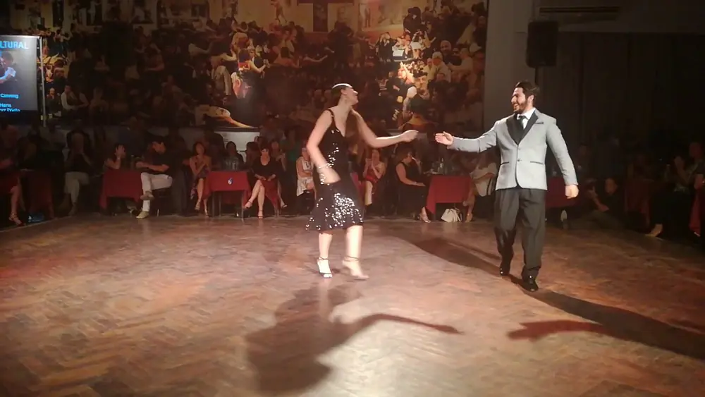 Video thumbnail for Natasha Lewinger & Haris Mihail January 2018 Buenos Aires Argentina Parakultural Tango 2