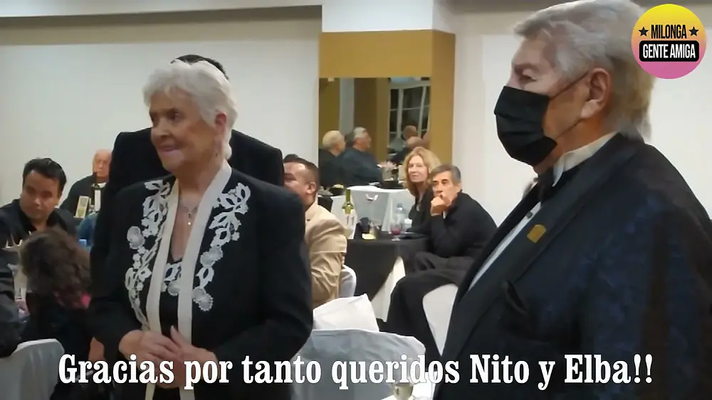 Video thumbnail for Milonga Gente Amiga - Homenaje a Nito y Elba García -  Bailan Ruben Tueso y Norma Páez